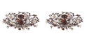 ELK Lighting Cristallo Fiore Collection 6-Light Flush Mount in Deep Rust with Crystal Florets